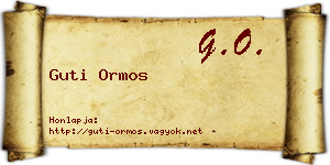 Guti Ormos névjegykártya